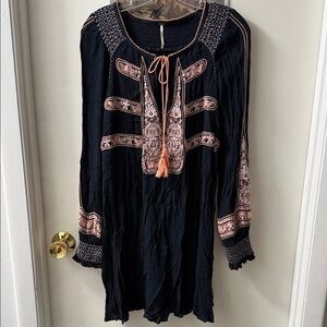 FP Movement by Free People Black and Pink Long Sleeve Dress